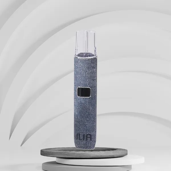 ILIA電子煙主機 布紋款 OLED螢幕 400mAh電池 可調節功率 6種顏色 牛仔藍