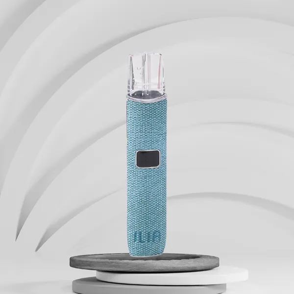 ILIA電子煙主機 布紋款 OLED螢幕 400mAh電池 可調節功率 6種顏色 藍色